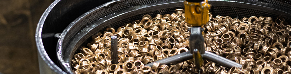 Bronze bushings getting oil impregnated.